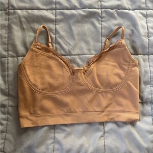 Aerie Light Brown Ribbed Tank bralette